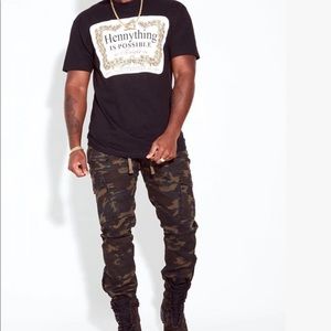 Black printed T shirt